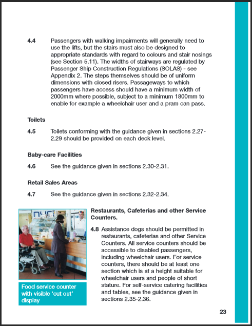 Large ships guidance inside